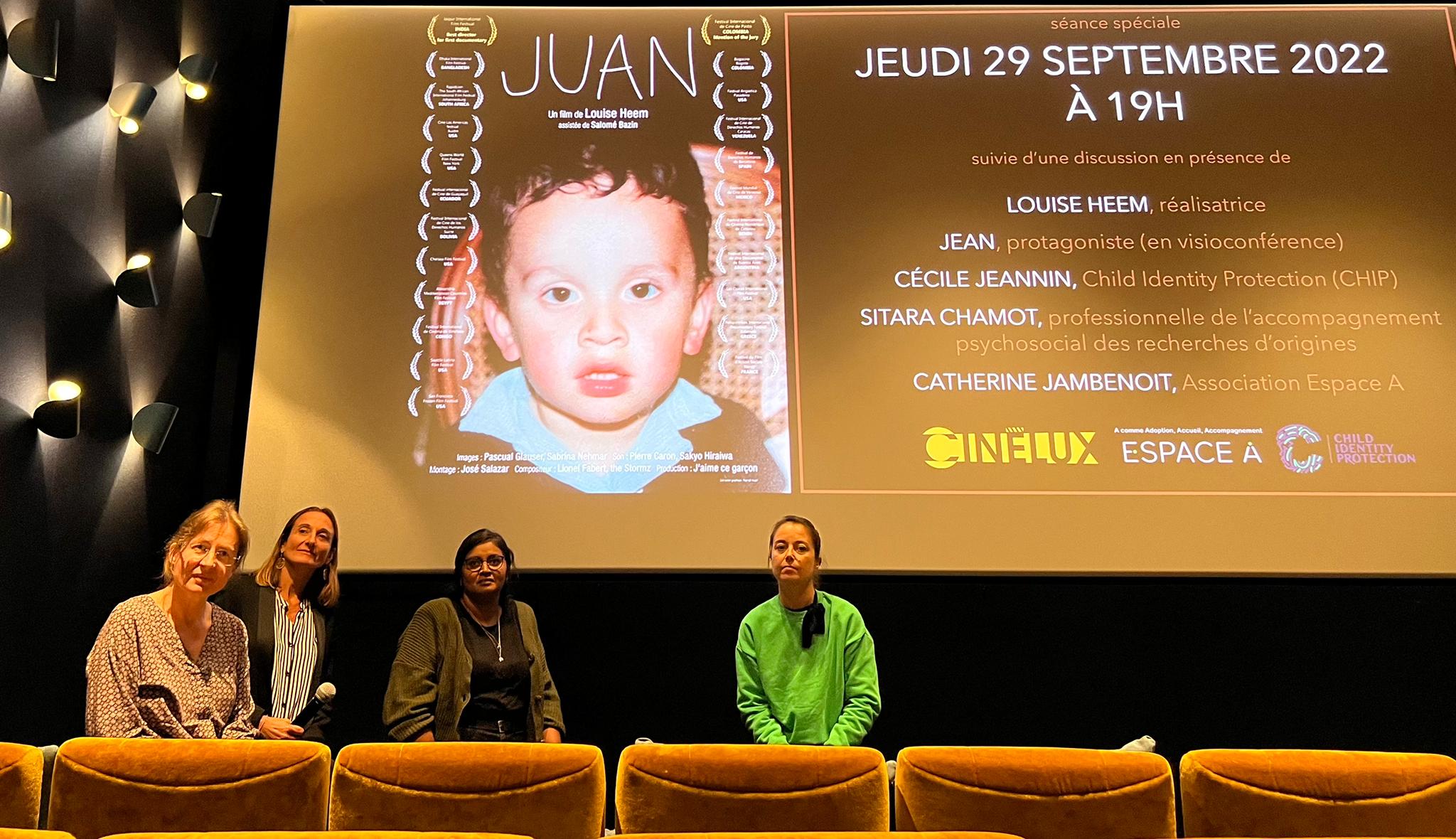 2022 de septiembre, Ginebra: proyección del documental "Juan", una ilustración del proceso de restablecimiento de la identidad