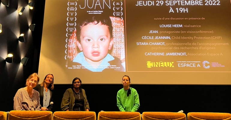 September 2022, Geneva: screening of the documentary "Juan", an illustration of the process of restoration of identity 